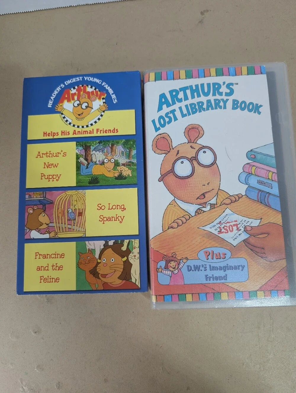 Lot Of 2 Arthur VHS Cartoons PBS Kids 90s Y2K Animated Media